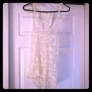Sheer lace tank